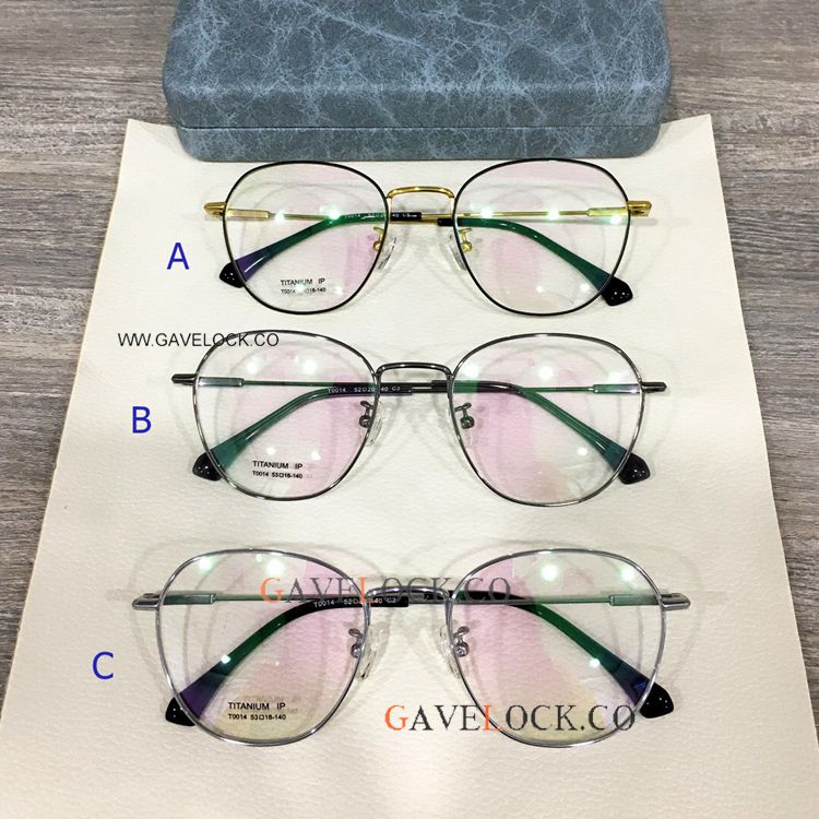 Silver Titanium Ip Frame Eyeglasses T0014 AAA Copy Jewelry